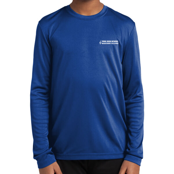 Youth 100% Polyester Wicking Long Sleeve T-shirt Thumbnail